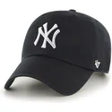 mutzen-gebogen-schwarz-verstellbares-band-fur-kinder-der-new-york-yankees-mlb-von-47-brand