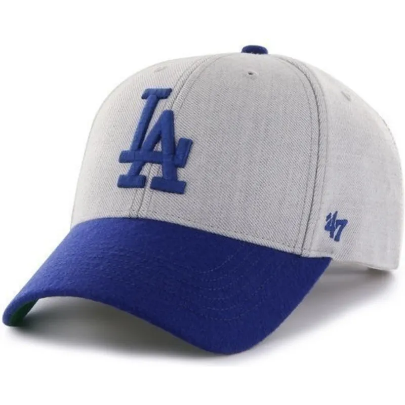 mutzen-gebogen-grau-verstellbares-band-der-los-angeles-dodgers-mlb-von-47-brand