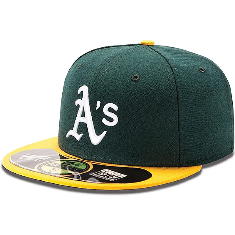 mutzen-flach-grun-angepasst-59fifty-authentic-on-field-der-oakland-athletics-mlb-von-new-era