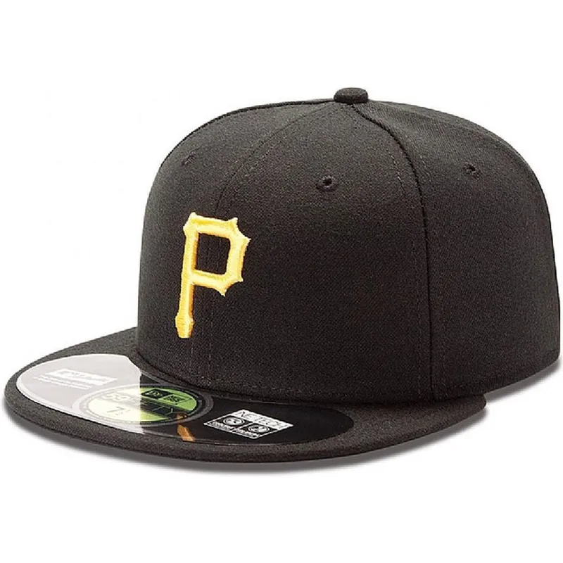 mutzen-flach-schwarz-angepasst-59fifty-authentic-on-field-der-pittsburgh-pirates-mlb-von-new-era