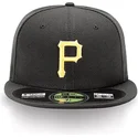 mutzen-flach-schwarz-angepasst-59fifty-authentic-on-field-der-pittsburgh-pirates-mlb-von-new-era