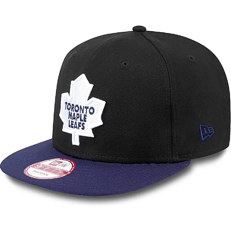 mutzen-flach-schwarz-snapback-9fifty-cotton-block-der-toronto-maple-leafs-nhl-von-new-era