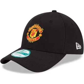 New Era Curved Brim 9FORTY Essential Manchester United Football Club Adjustable Cap schwarz