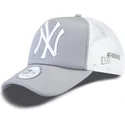 mutzen-gebogen-grau-snapback-clean-a-frame-der-new-york-yankees-mlb-von-new-era