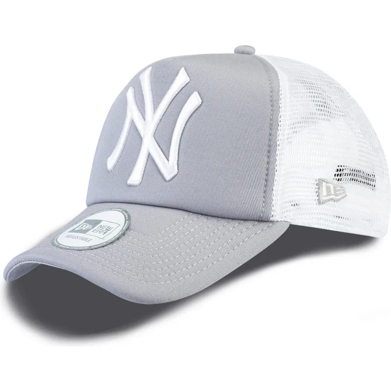 mutzen-gebogen-grau-snapback-clean-a-frame-der-new-york-yankees-mlb-von-new-era